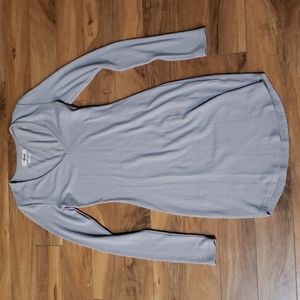 Aritzia TNA Golden sweater dress thin knit long sleeve V neck